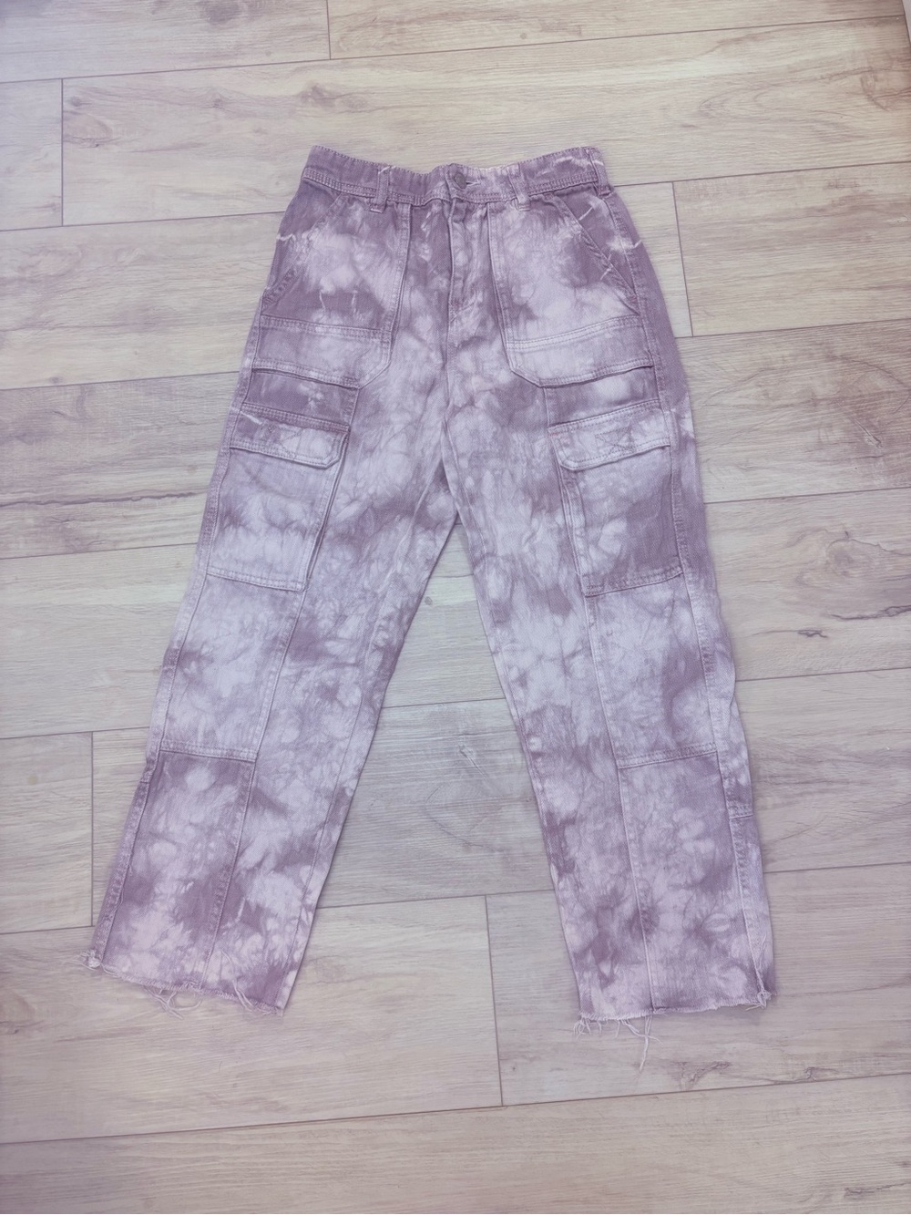 Free People We The Free Twenty Six Purple Acid Wash Cargo Pants Size 26 Y2K
